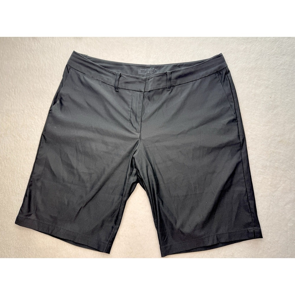 Nike Golf Dri-Fit Bermuda Shorts Womens Size 10  Black Stretch Performance